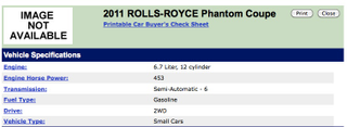 Illustration for article titled The EPA Thinks This Rolls-Royce Is A "Small Car"